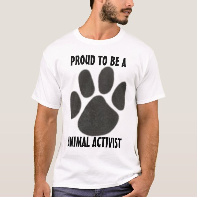 CAMISETA 4233078725, ORGULHOSO SER A, ACTIVISTA ANIMAL (Frente)