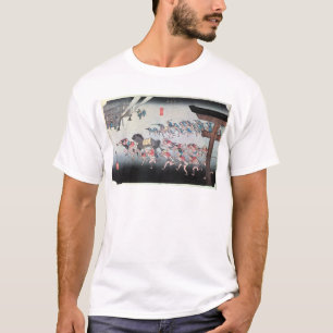Camiseta 42. 宿 宮, 広 Miya-juku, Hiroshige, Ukiyo-e