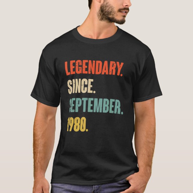 Camiseta 42 anos, 42 anos, lendária de aniversário desde se (Frente)
