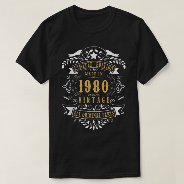 Camiseta 42 anos de idade 42º aniversário Nascer em 1980 Ho (Frente do Design)