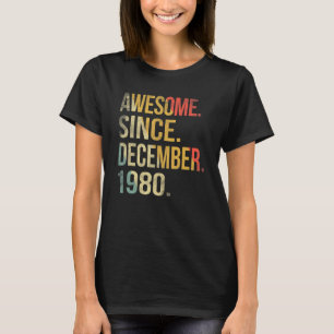 Camiseta 42 Anos De Idade Impressionante Desde Dezembro De