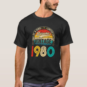 Camiseta 42 Anos De Idade Vintage 1980 Limited Edition 42Nd