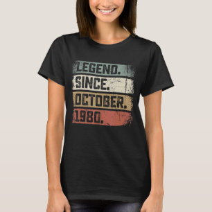 Camiseta 42 Anos De Legenda Desde Outubro De 1980 42º Nasci