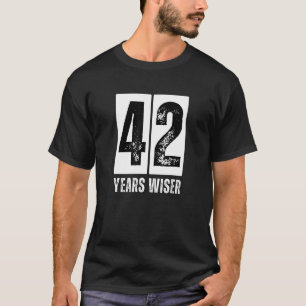 Camiseta 42 anos de sabedoria engraçada 42ª Festa de aniver