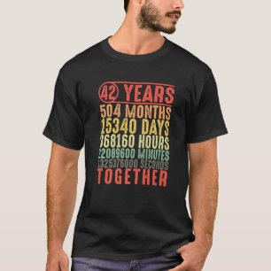 Camiseta 42 anos juntos 42 pais casados