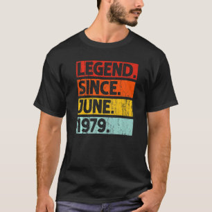 Camiseta 43ª Legenda De Aniversário Desde Junho De 1979 43 