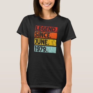 Camiseta 43ª Legenda De Aniversário Desde Junho De 1979 43 