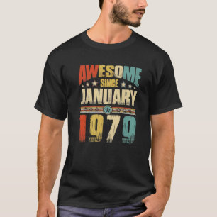 Camiseta 43º Aniversário 43 Anos De Idade Retro Incrível