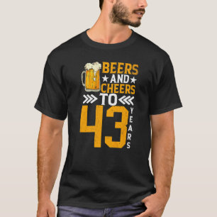 Camiseta 43º Aniversário De Cervejas E Sapatos A 43 Anos De