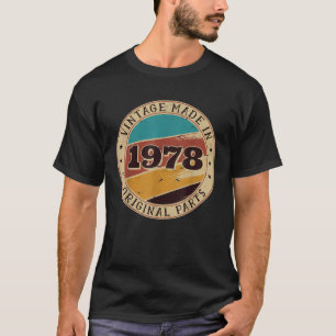 Camiseta 43º Aniversário Retro Vintage, 43 Anos, Feita Em 1