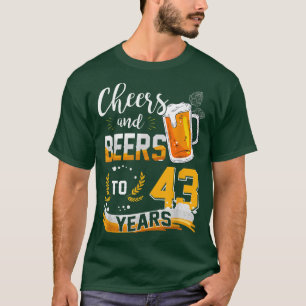 Camiseta 43.º Aniversário Da Saúde E Cervejas A 43 Anos De
