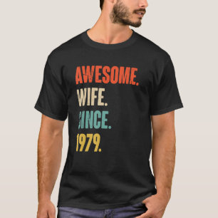 Camiseta 43 Aniversário De Casamento Para Sua Esposa Incrív