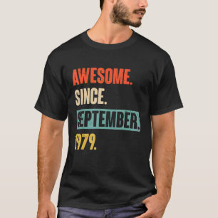 Camiseta 43 anos, 43 anos, aniversário incrível desde setem