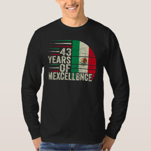 Camiseta 43 anos de idade Aniversário mexicano 43º Aniversá