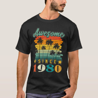 Camiseta 43 anos de idade Presentes Vintage Incrível desde 