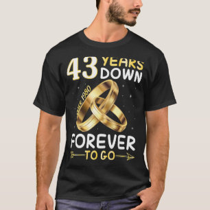 Camiseta 43 Anos Desde 1980 Para Sempre Ir Casar Com Hus