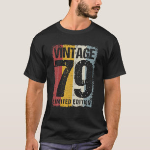 Camiseta 43 Anos Vintage 1979 43ª Decoração De Aniversário
