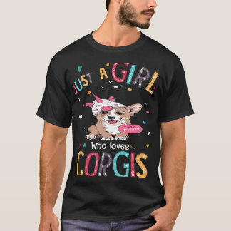 Camiseta 43 Apenas Uma Menina Que Ama Corgi