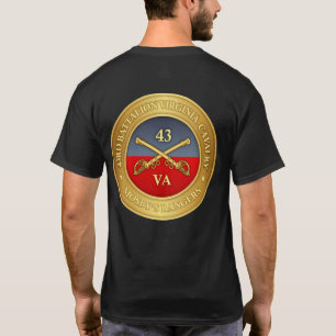 Camiseta 43rd Batalhão, cavalaria de Virgínia (as guardas