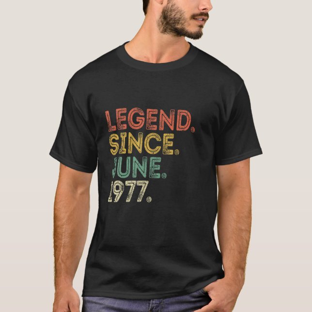 Camiseta 44 Aniversário De 44 Anos De Idade Da Legenda Vint (Frente)