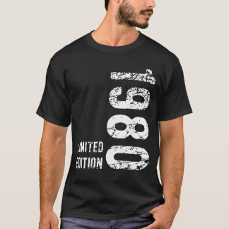Camiseta 44 Birthday Gift 1980 Limited Edition 44 Anos