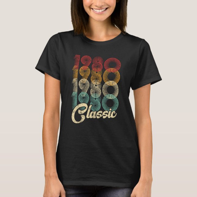 Camiseta 44 Birthday Gift Classic 1980 44 Anos (Frente)