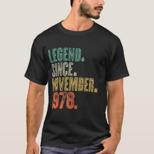 Camiseta 44 de novembro de 1978, com 44 anos de idade