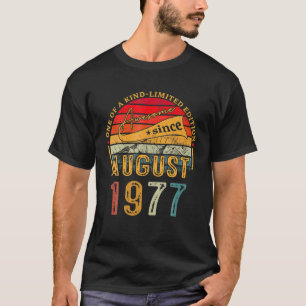 Camiseta 45º Aniversário Ofertas Vintage Agosto De 1977 Lim