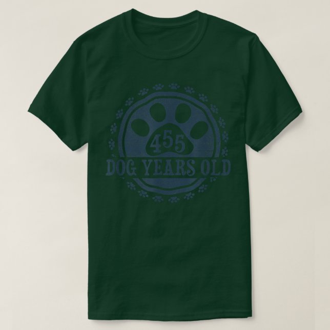 Camiseta 455 Cães com 65 anos, 65 anos no 65° aniversário h (Frente do Design)
