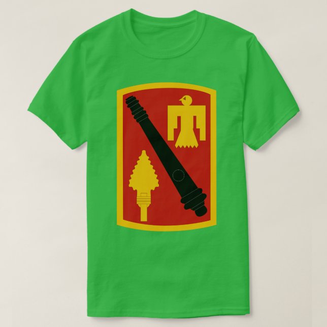 Camiseta 45.ª Artilharia Incêndio Brigada com Texto (Frente do Design)