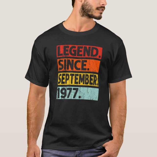 Camiseta 45. ª Lenda de aniversário desde setembro de 1977  (Frente)