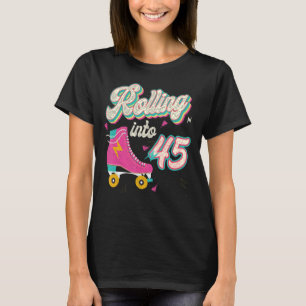 Camiseta 45. º Aniversário com Skates de Cilindro a Cair 45