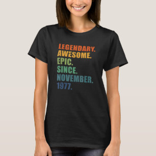 Camiseta 45. º aniversário Novembro 1977 Homens e Mulheres