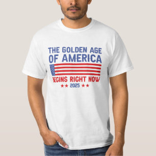 Camiseta 45 47 Donald Trump A Era de Ouro da América 2025