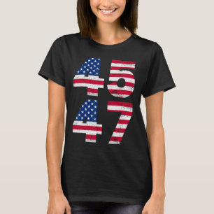 Camiseta 45 47 Presidente Trump Vintage Estados Unidos Flag