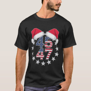 Camiseta 45 47 Presidente Usa Santa Hat Cristo