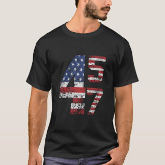 Camiseta 45 47 Trump 2024 American Flag T Shirt