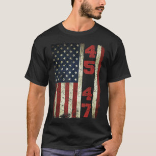 Camiseta 45 47 Trump Vintage Estados Unidos Flag 2025 Presi