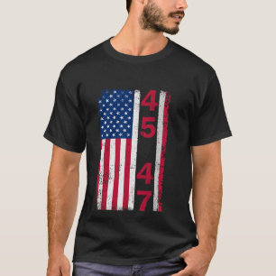 Camiseta 45 47 Trump Vintage EUA Flag 2025 Presidente Donal