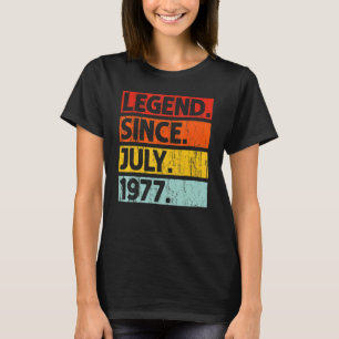 Camiseta 45.a Legenda de aniversário desde julho de 1977 45