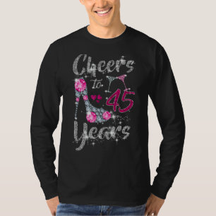 Camiseta 45 anos 45 anos, dia de aniversário, Calçados de v