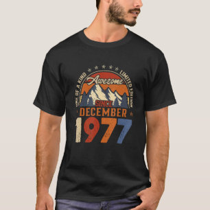 Camiseta 45 anos de idade incrível desde dezembro de 1977 4