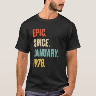 Camiseta 45 Anos de Idade Vintage 1978 Aniversário 45º Deco