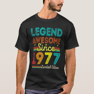 Camiseta 45 anos de idade Vintage Legend Incrível desde 197