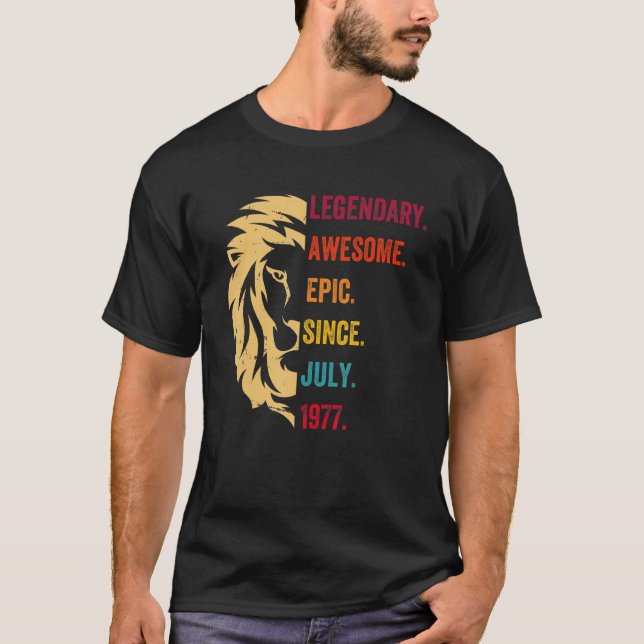 Camiseta 45 anos de lenda desde julho de 1977 45º aniversár (Frente)