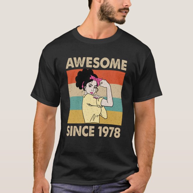 Camiseta 45 anos é incrível desde 1978 45º aniversário (Frente)