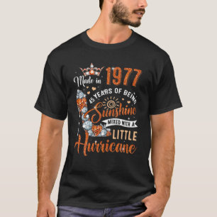 Camiseta 45 Anos Feitos Em 1977, Aniversário, Rainha Diaman