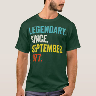 Camiseta 45 anos Legendário desde setembro de 1977 45º B