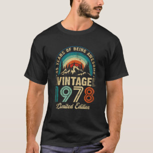 Camiseta 45 anos Vintage 1978 Limited Edition 45th Bir