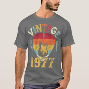 Camiseta 45 anosVintage 1977 Guitar Pick 45th Birthday